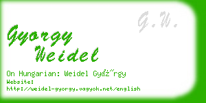 gyorgy weidel business card